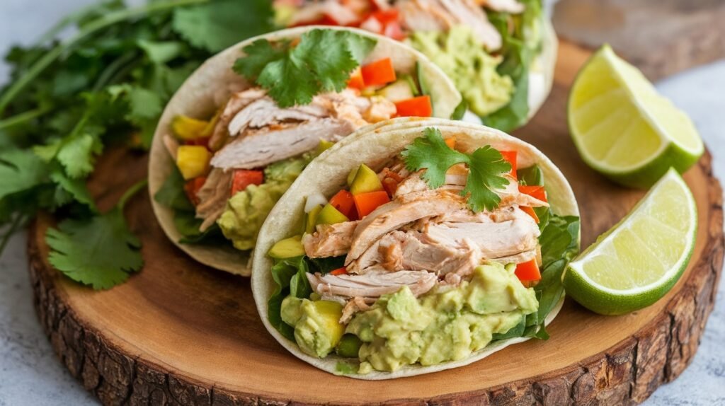 Chicken and Avocado Salad Wraps