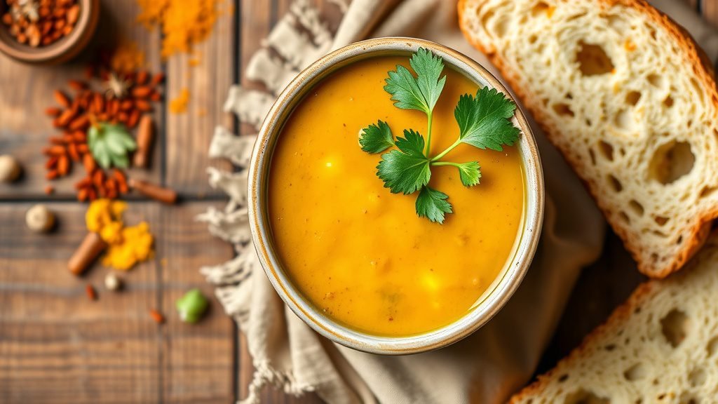 Indian-Spiced Yellow Split Pea Soup