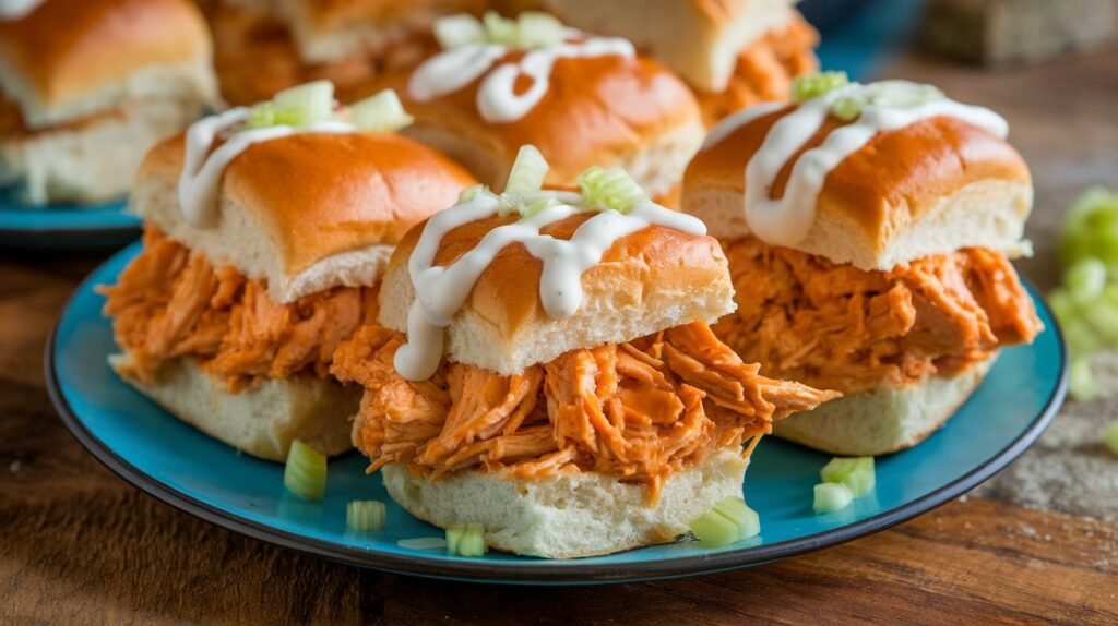 Sheet Pan Buffalo Chicken Sliders