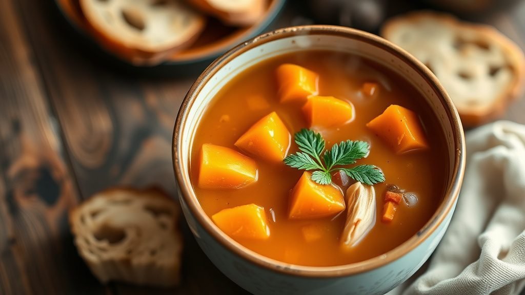 Maple Turkey and Sweet Potato Soup