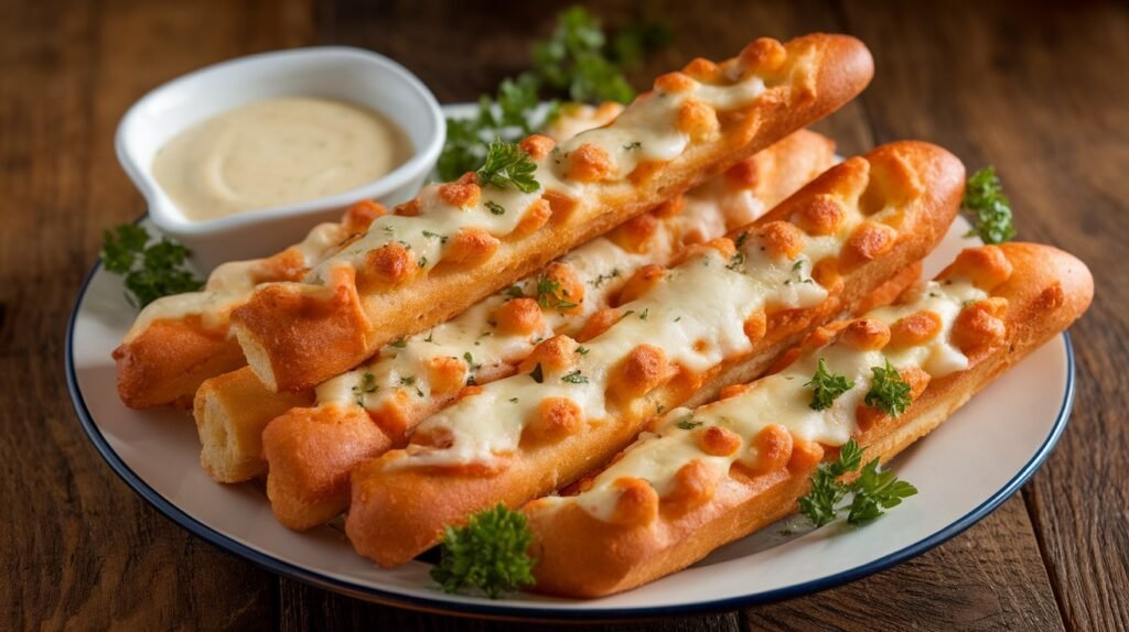 Chicken Alfredo Breadsticks