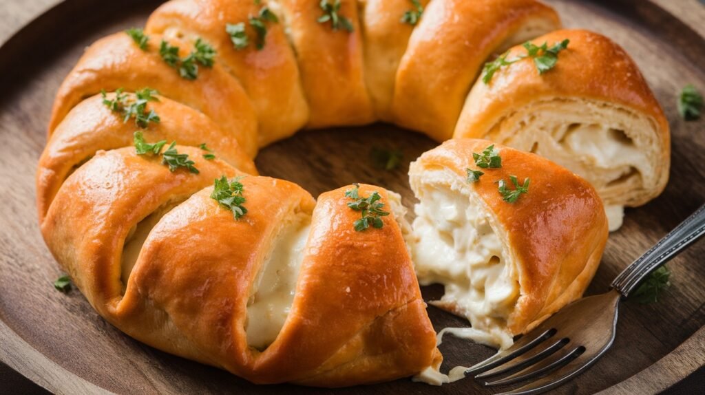 Chicken Alfredo Crescent Ring
