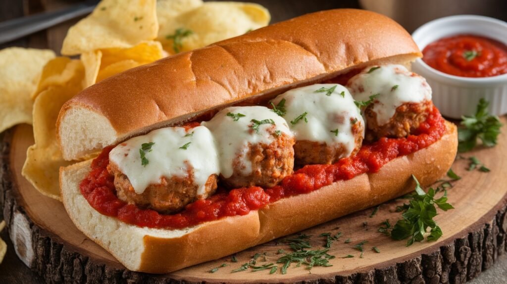 Chicken Parmesan Meatball Subs