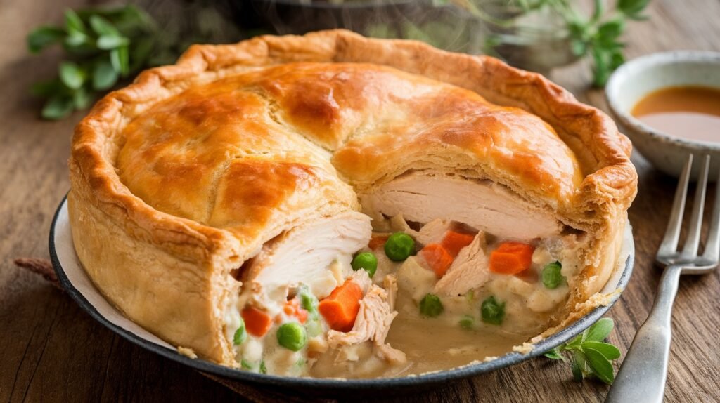 Chicken Pot Pie with Puff Pastry
