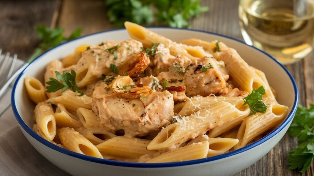 Chicken and Roasted Garlic Penne