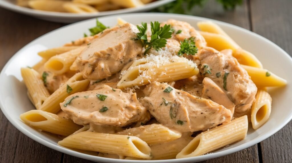 Creamy Garlic Parmesan Chicken Penne