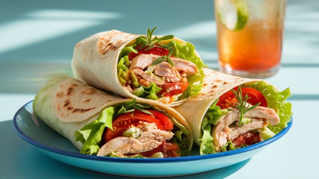 Crispy Chicken Salad Wraps