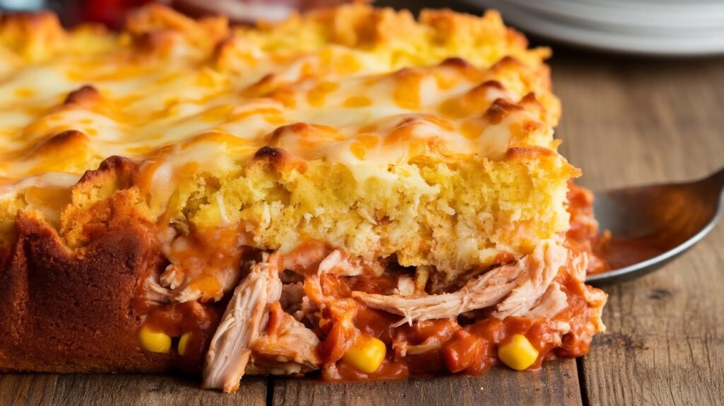 BBQ Chicken Cornbread Casserole