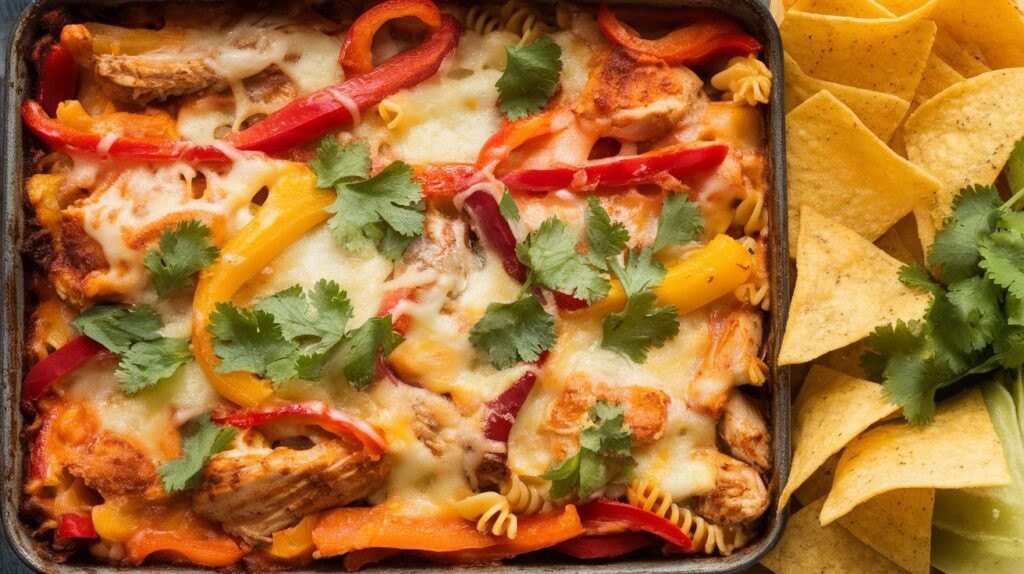 Chicken Fajita Pasta Bake