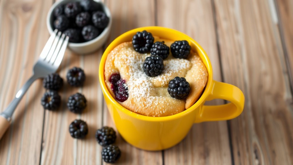 Blackberry Vanilla Mug Cake