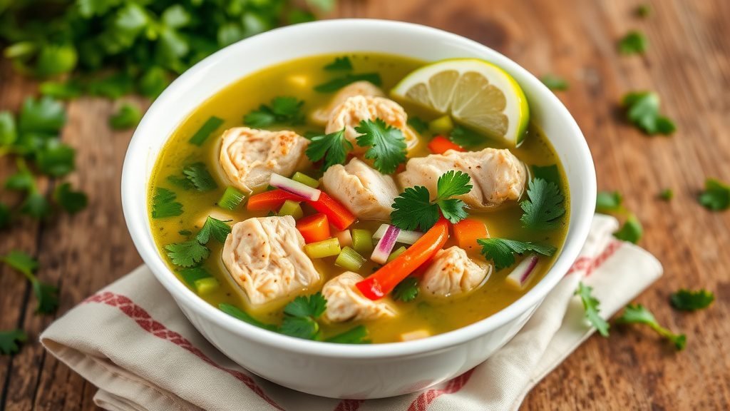 Peruvian Aguadito (Cilantro Chicken Soup)