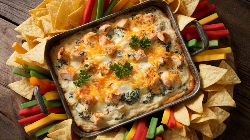 Chicken and Spinach Alfredo Dip