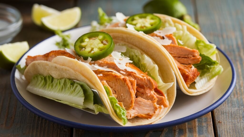 Spicy Chicken Caesar Tacos