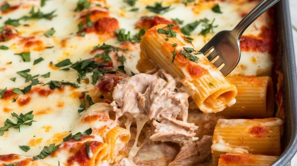Chicken Alfredo Stuffed Rigatoni