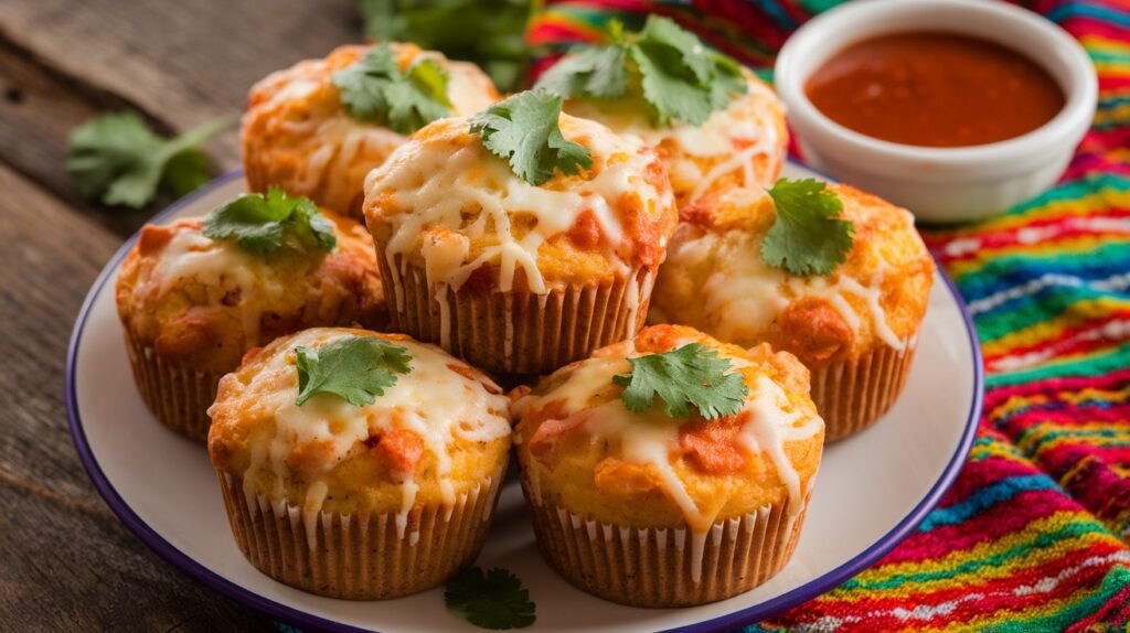 Chicken Enchilada Cornbread Muffins