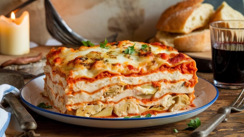 Chicken and Artichoke Lasagna