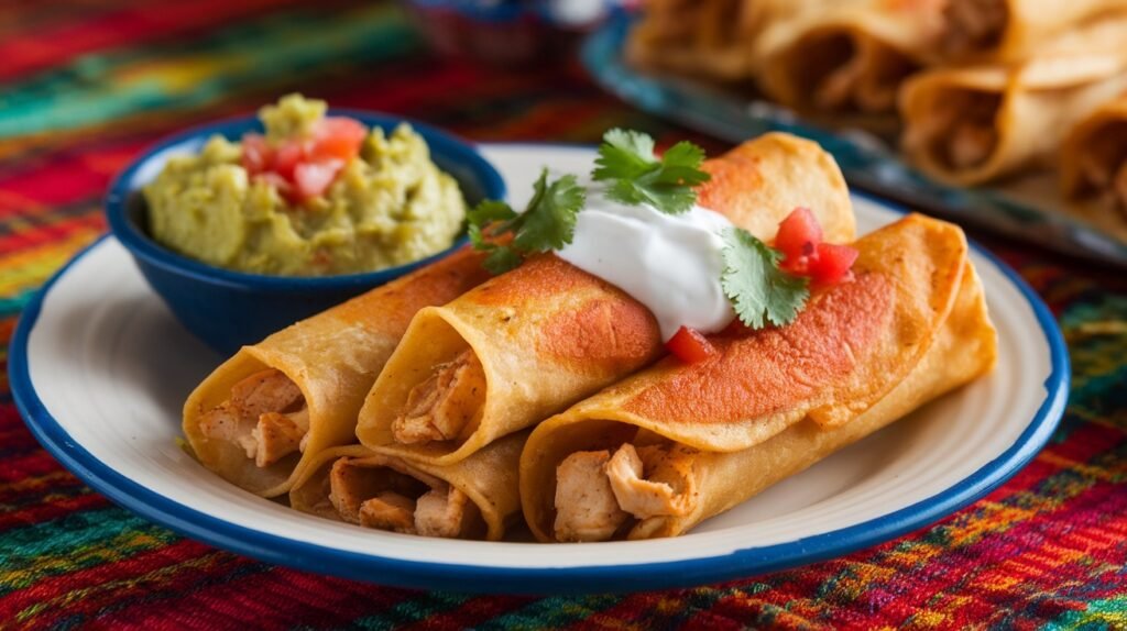 Baked Chicken Flautas