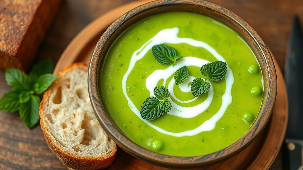 Green Pea and Mint Soup
