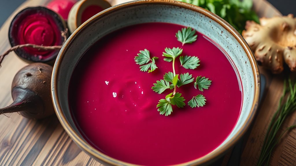 Roasted Beet and Ginger Soup