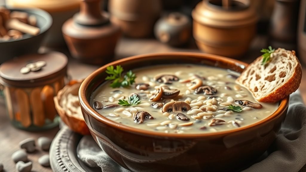 Wild Rice and Mushroom Soup