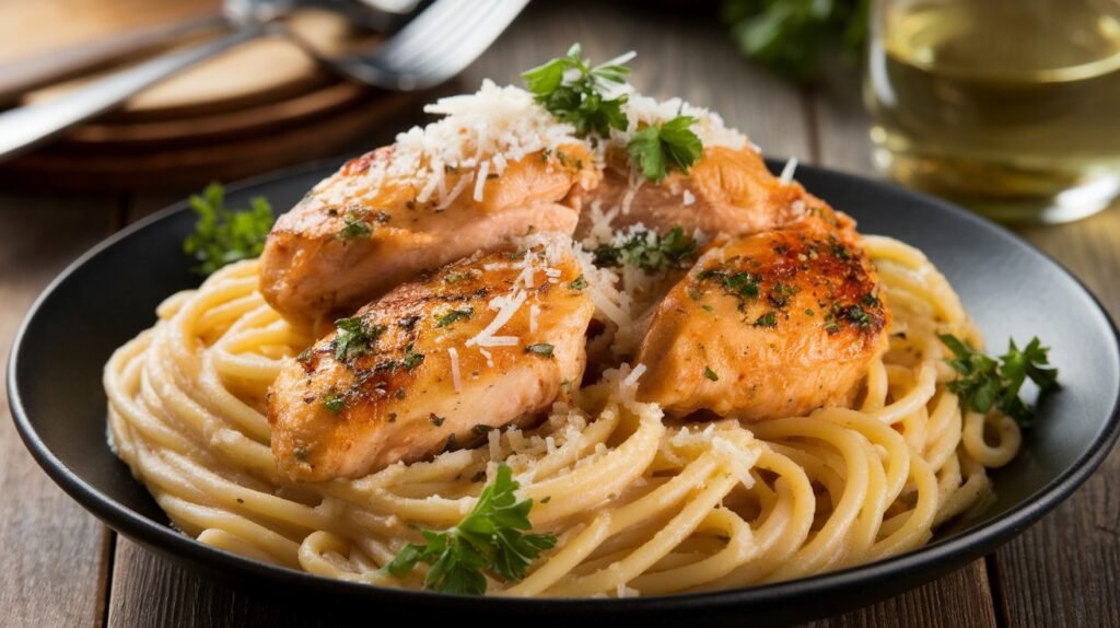 Garlic Butter Chicken Spaghetti