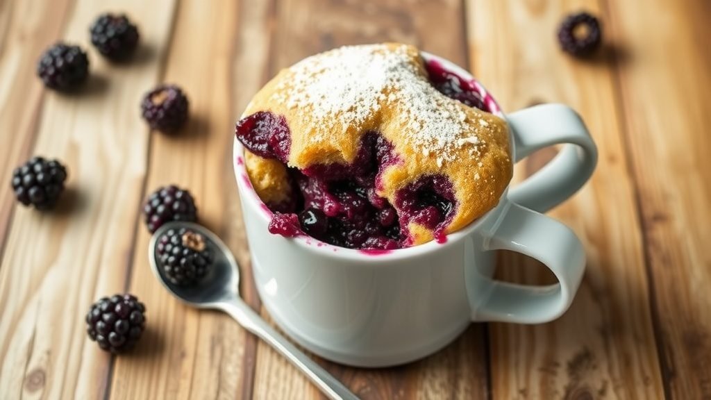Blackberry Vanilla Mug Cake