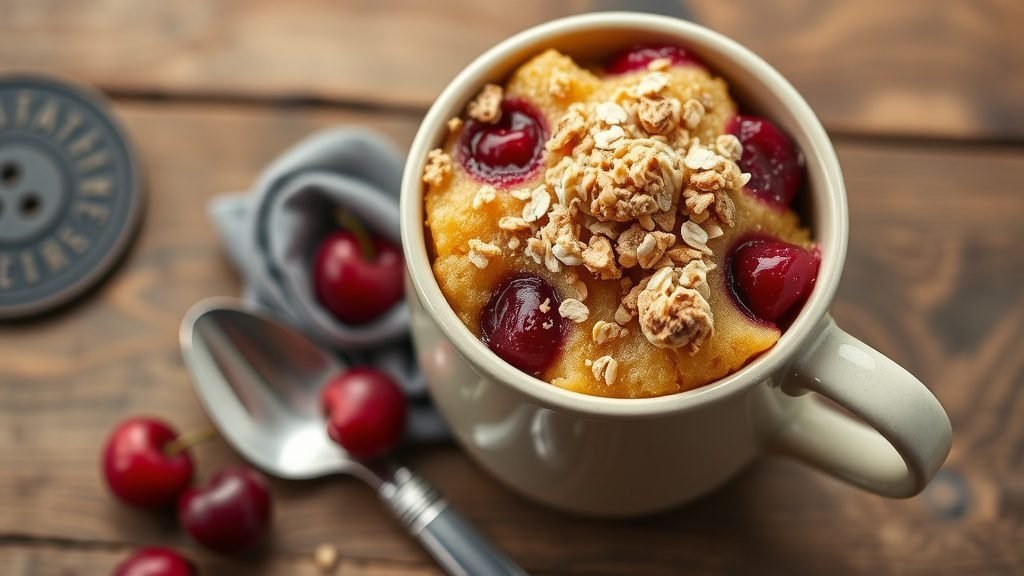 Cherry Cobbler Mug Cake