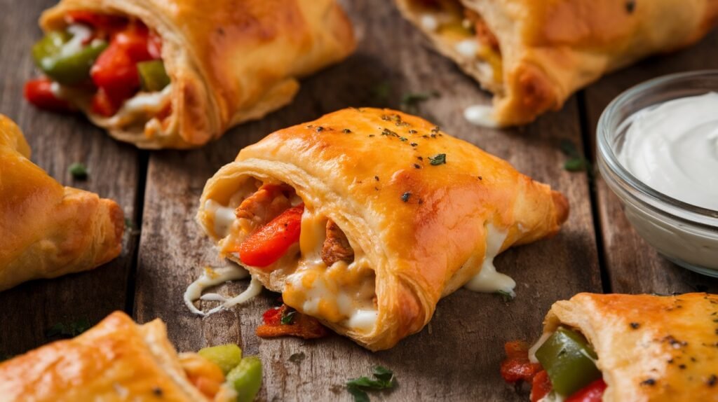 Chicken Fajita Crescent Pockets