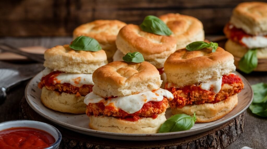Chicken Parmesan Biscuit Sliders