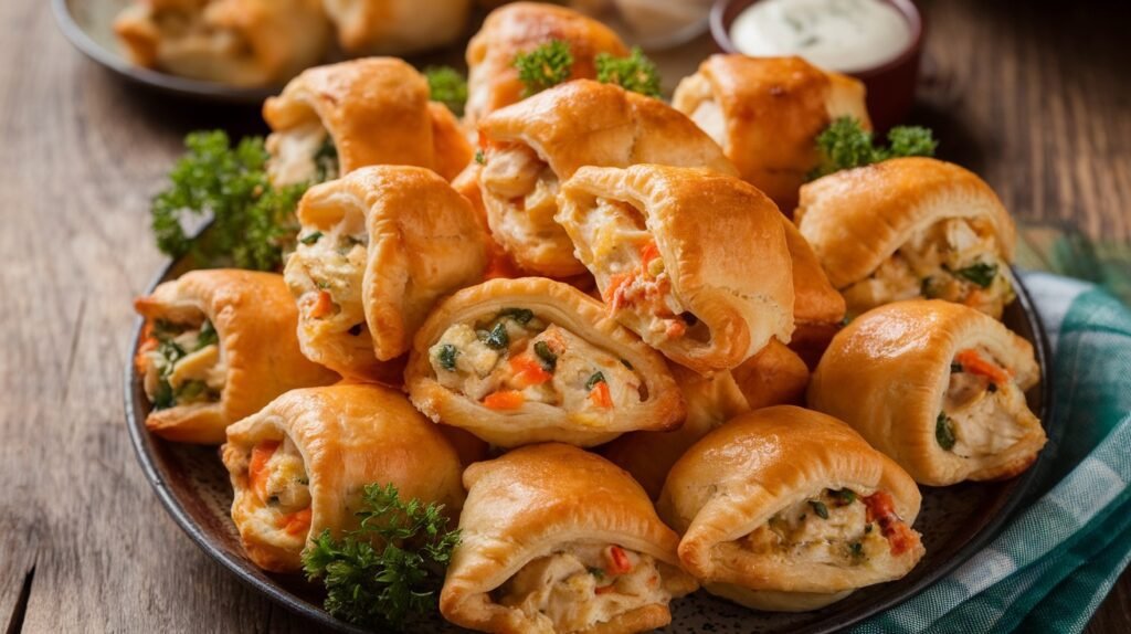 Chicken Pot Pie Crescent Bites