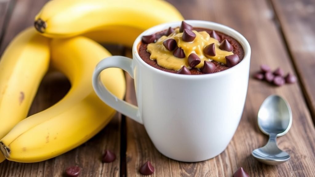 Choco-Peanut Banana Mug Cake