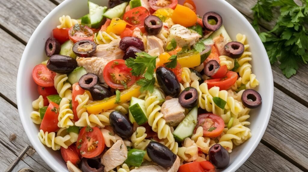 Chicken and Olive Pasta Salad