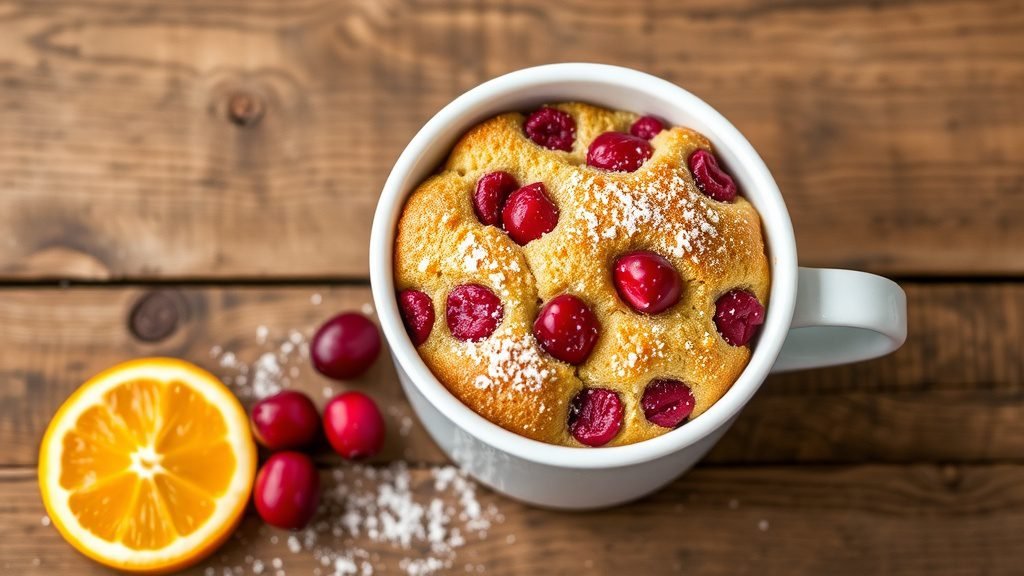 Cranberry Orange Mug Cake