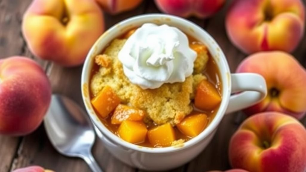 Peach Cobbler Mug Cake