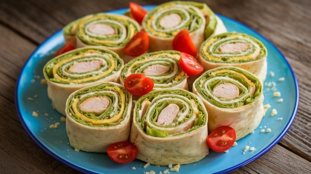 Chicken Caesar Tortilla Rolls