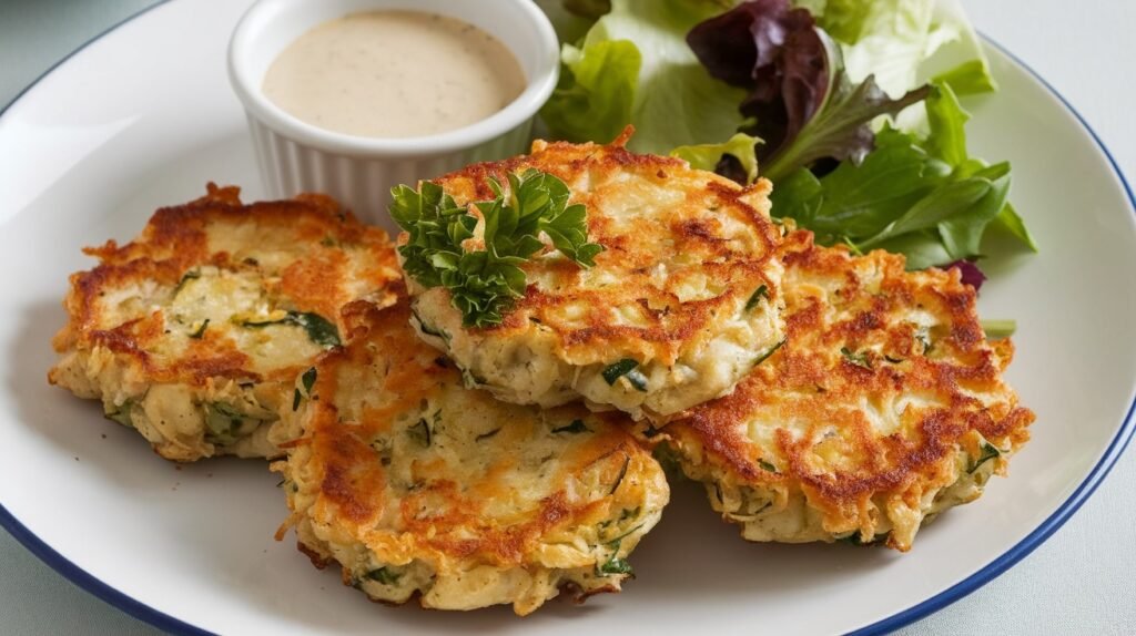 Chicken and Zucchini Fritter Bake