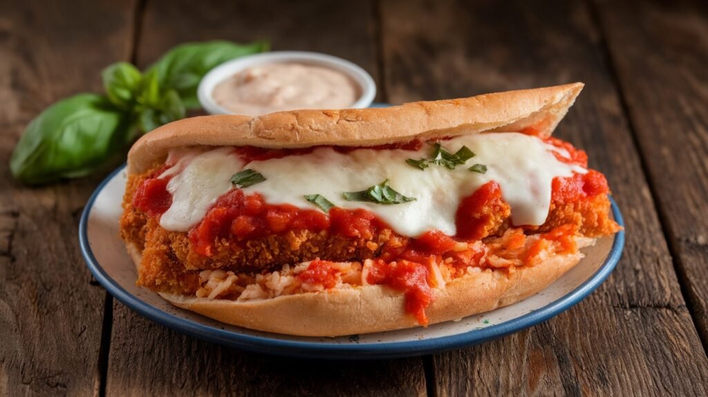 Chicken Parmesan Pita Melts
