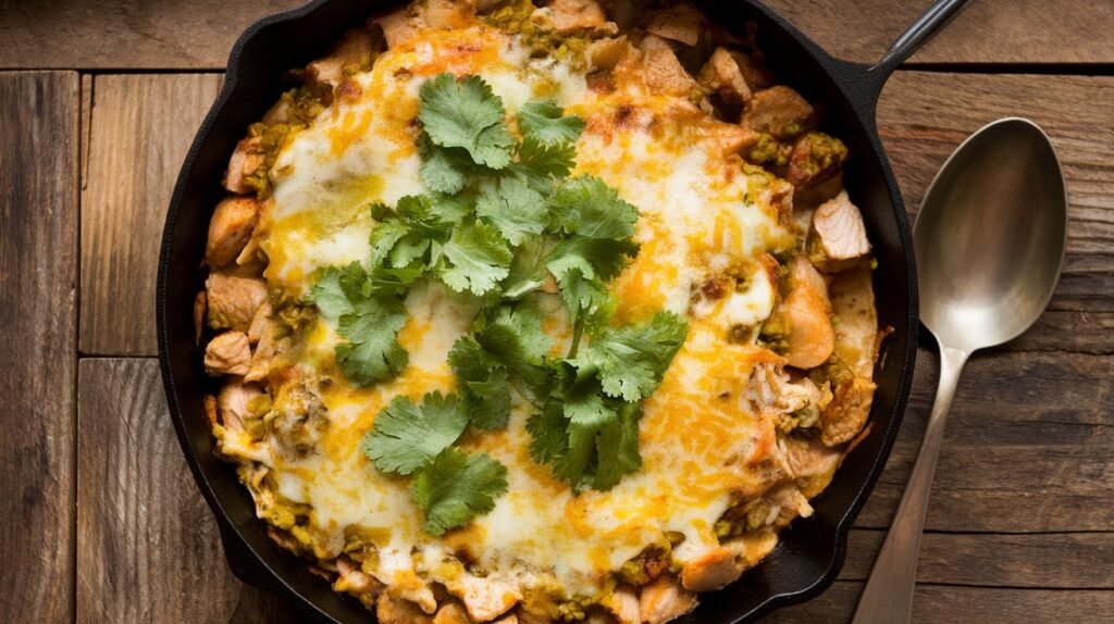 Chicken Verde Enchilada Skillet