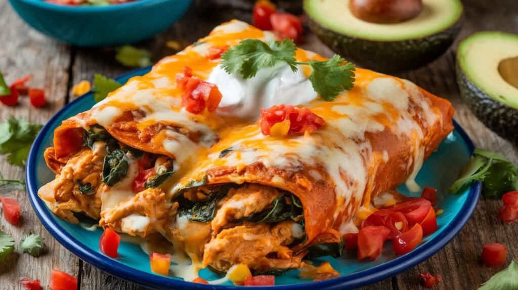 Chicken and Spinach Enchiladas