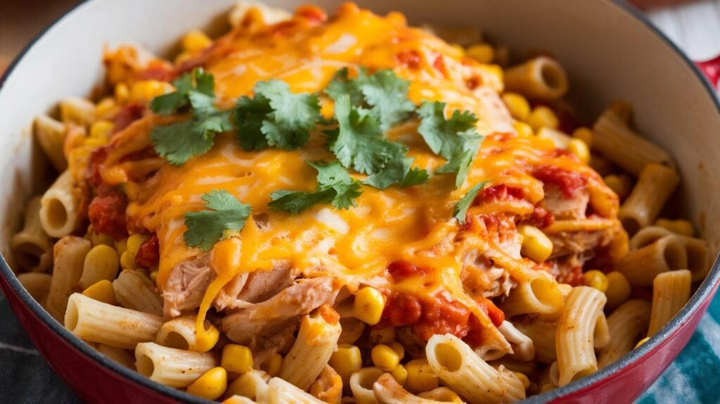 One-Pot Chicken Enchilada Pasta