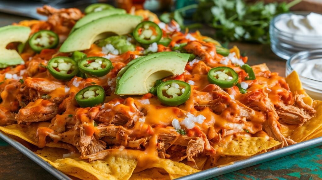 Sheet Pan Chicken Nacho Bake