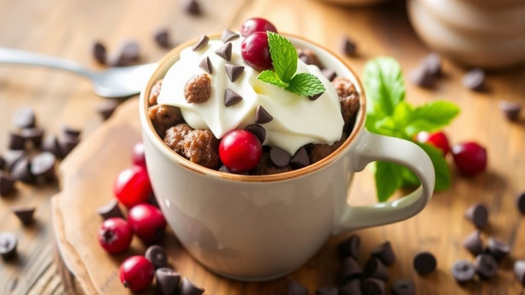Chocolate Cranberry Mug Cake