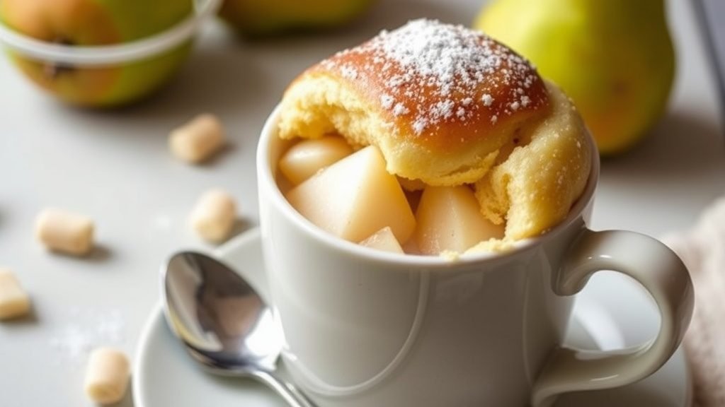 Vanilla Pear Mug Cake