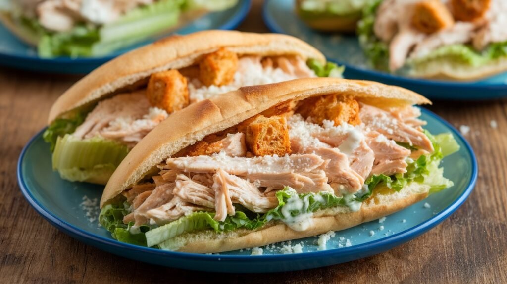 Chicken Caesar Stuffed Pitas