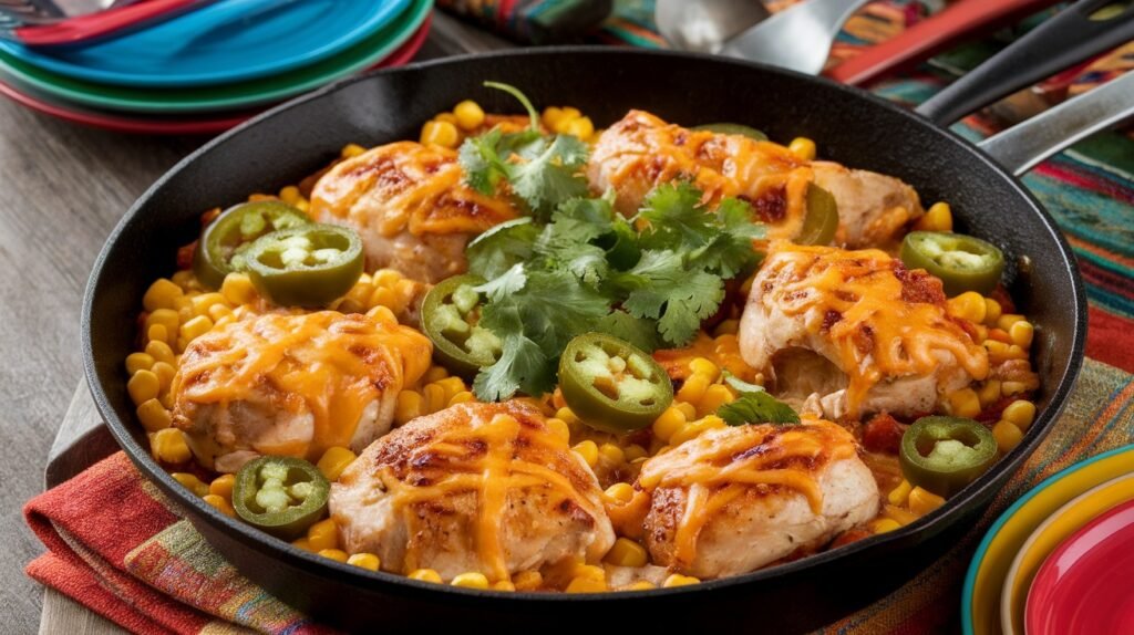 Chicken and Jalapeño Corn Skillet