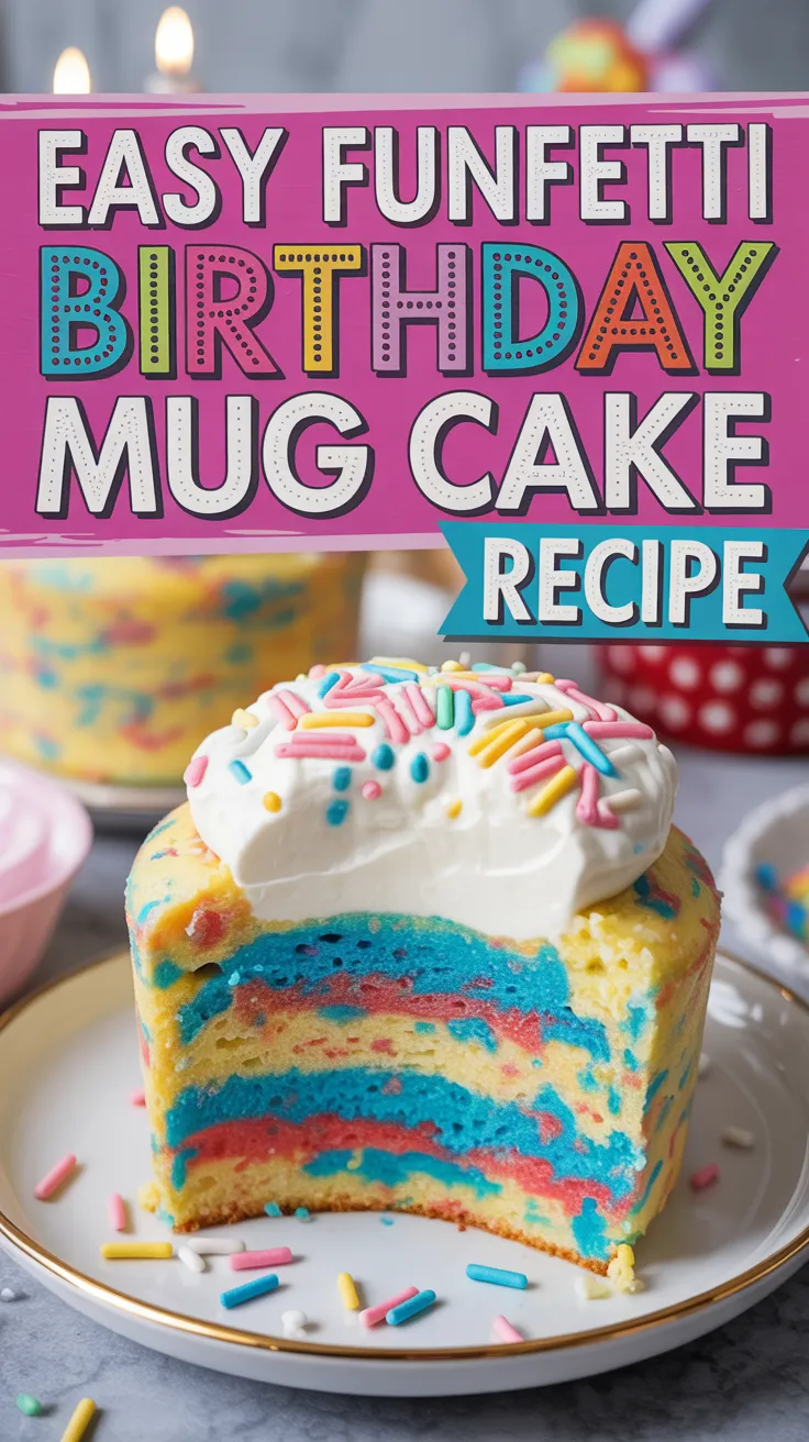 Delicious Funfetti Birthday Mug Cake Funfetti Birthday Mug Cake