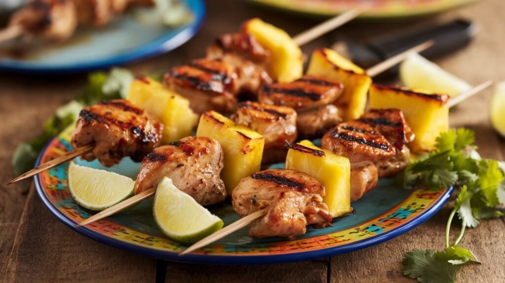 Grilled Chicken Pineapple Skewers