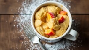 Ginger Peach Mug Cake