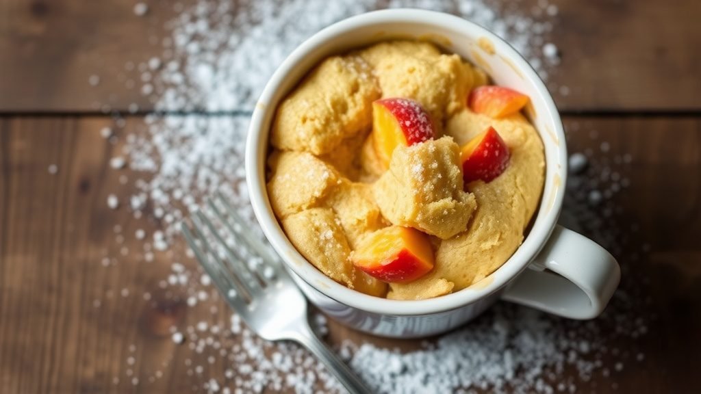 Ginger Peach Mug Cake