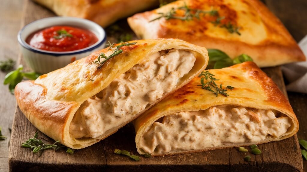 Chicken Alfredo Calzones